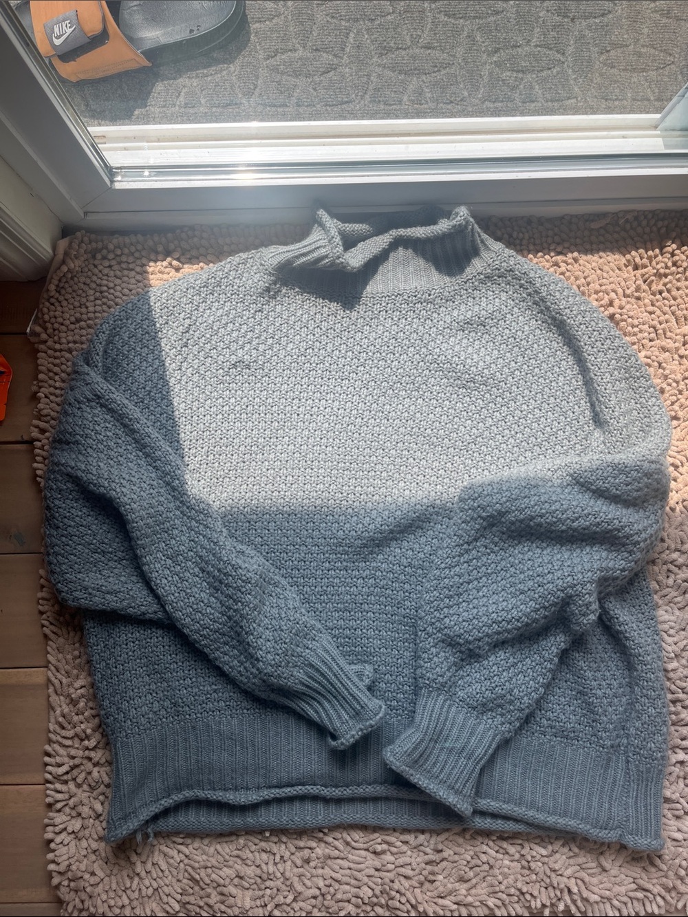 Women’s Grey Turtleneck Knit Sweater